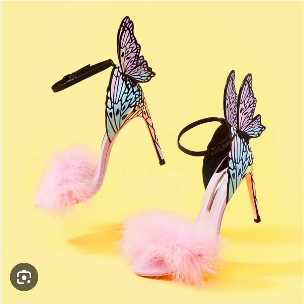 Sophia Webster Pink and Blue Butterfly Heels